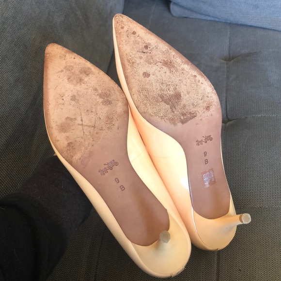 Coach Nude Patent Leather Heels - Picture 4 of 8